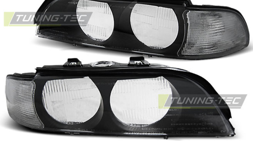 Faruri BLACK ALB H7 compatibila BMW E39 95-00