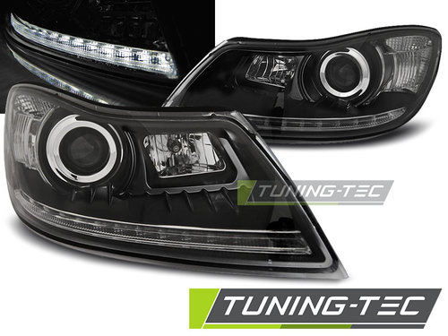 Faruri DAYLIGHT BLACK compatibila SKODA OCTAVIA 09-12