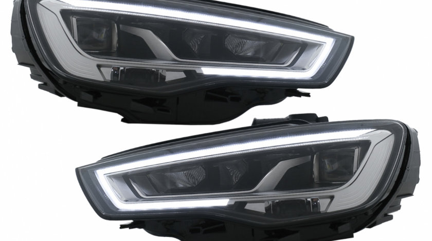 Faruri Full LED compatibil cu Audi A3 8V Pre-Facelift (2013-2016) Upgrade pentru Halogen cu Semnalizare Dinamica Secventiala LHD HLAUA38V