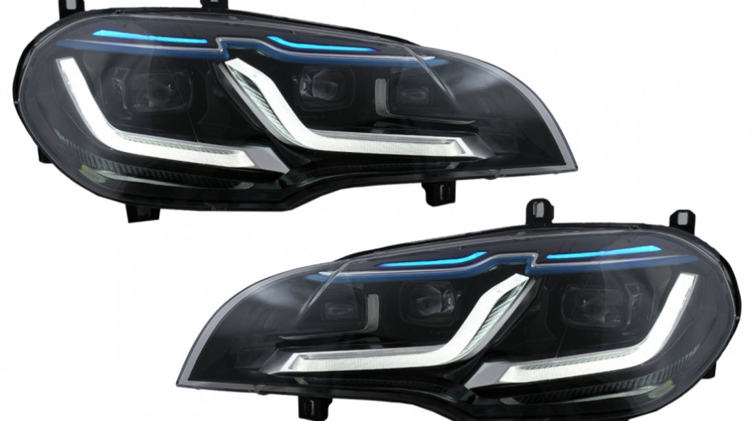 Faruri Full LED compatibil cu BMW X5 E70 (2007-2014) Conversie de la HID la LED HLBME70NL