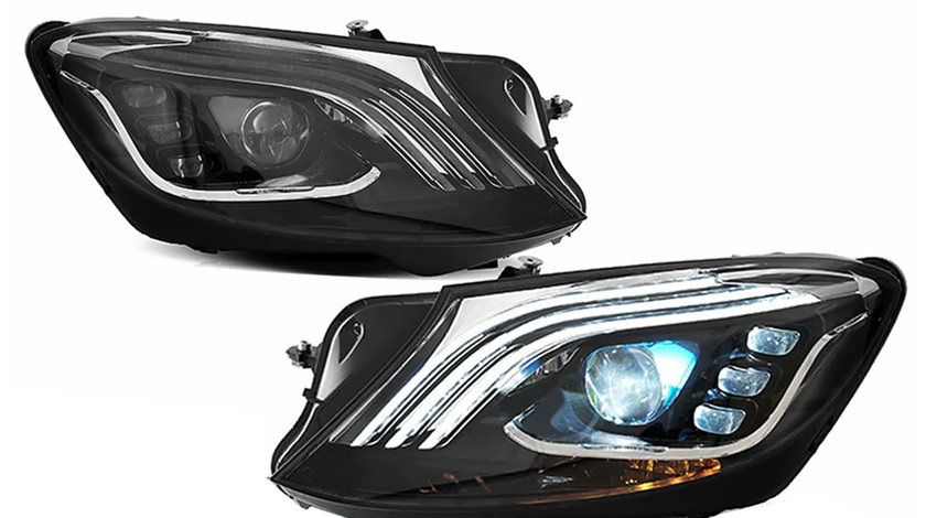 Faruri Full LED compatibil cu Mercedes S-Class W222 Maybach X222 (2013-2017) Facelift Design