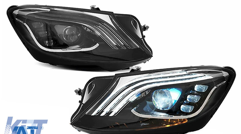 Faruri Full LED compatibil cu Mercedes S-Class W222 (2013-2017) Facelift Design Semnal Dinamic