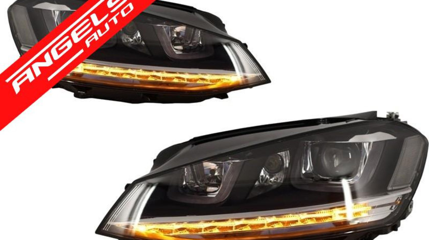 Faruri Golf 7 3D LED 2012-2017 R-Line Semnalizare LED Dinamica