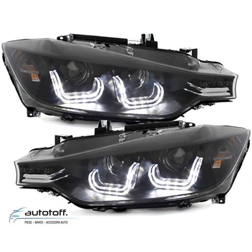 Faruri LED BMW Seria 3 F30/F31 (2011-2014) Black Xenon Look