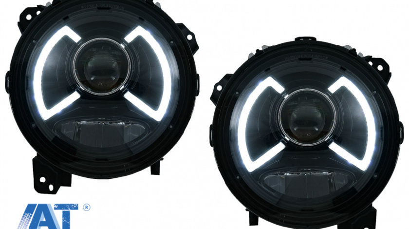 Faruri LED compatibile cu Jeep Wrangler IV JL/JLU (2018-up)