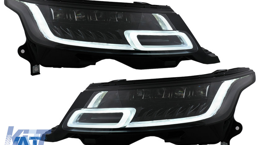 Faruri LED compatibile cu Rover Range Sport L494 (2013-2017) cu Semnal Dinamic Conversie la 2018-up Matrix Look