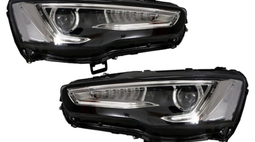 Faruri LED DRL compatibil cu Mitsubishi Lancer (2007-2017) Dual Proiector Semnal Secvential Dinamic HLMILALED