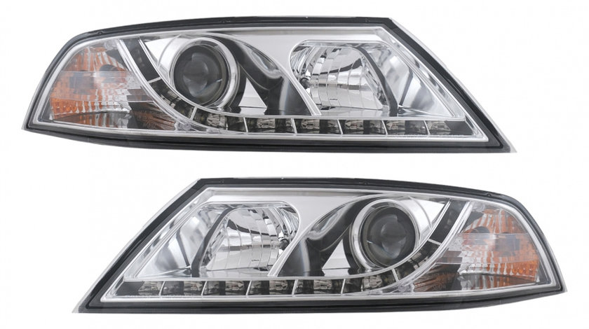 Faruri LED DRL compatibil cu Skoda Octavia II (03.2004-2008) Crome SWSK03GX