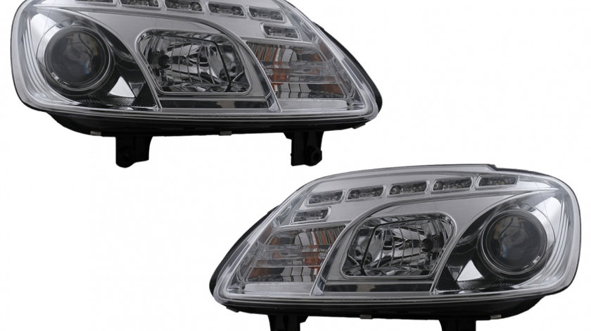 Faruri LED DRL DAYLIGHT compatibil cu VW Touran 1T Caddy (02.2003-10.2006) Crom SWV34GXC