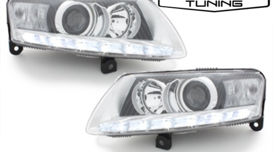 Faruri LED DRL Xenon AUDI A6 C6 4F 04-09 facelift design #39369428