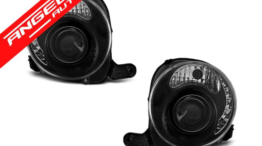 Faruri LED Fiat 500 2007-2015 Negru