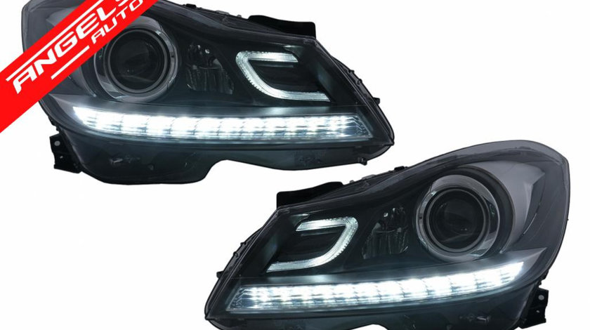 Faruri LED Mercedes C-Class W204 Facelift 2011-2014 Semnal Dinamic