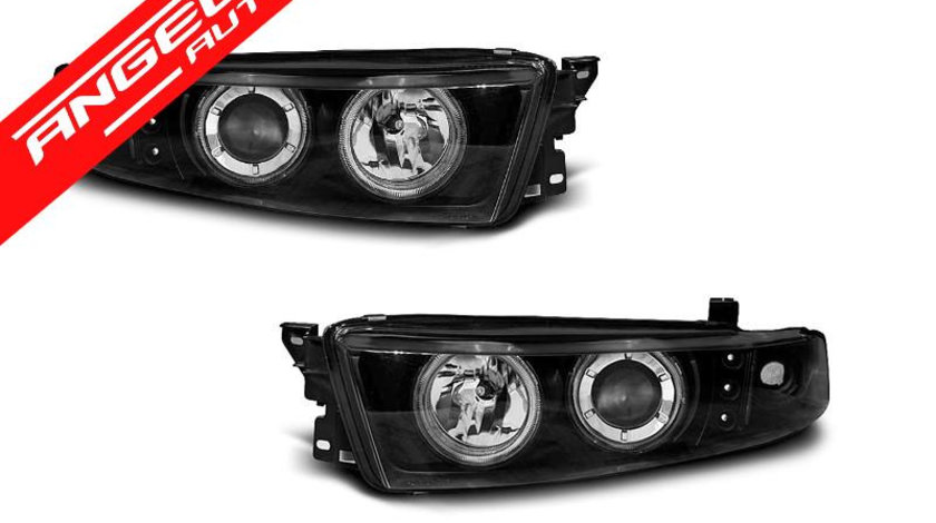 Faruri MITSUBISHI GALANT 8 (EA0) 96-06 ANGEL EYES Negru CCFL