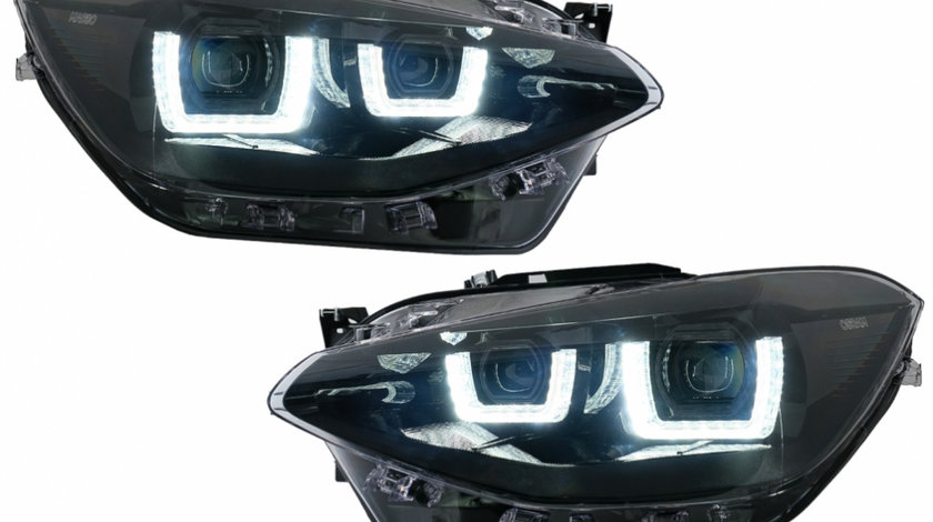 Faruri Osram LED DRL compatibil cu BMW 1 Series F20 F21 (06.2011-03.2015) Negru LEDHL108-BK