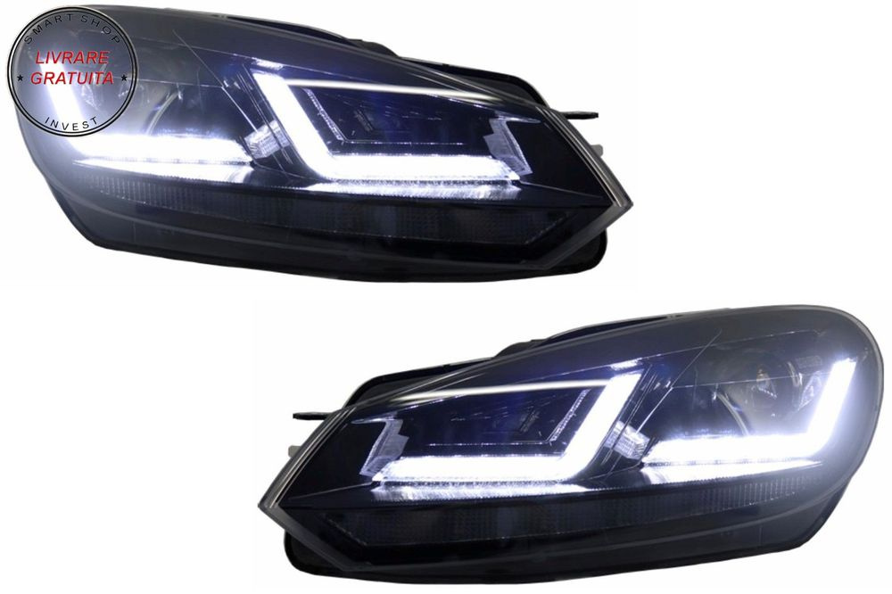 Faruri Osram LED VW Golf 6 VI (2008-2012) Black LEDriving Semnal Dinamic