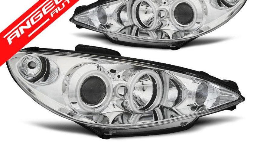 Faruri PEUGEOT 206 02- ANGEL EYES CHROME CCFL