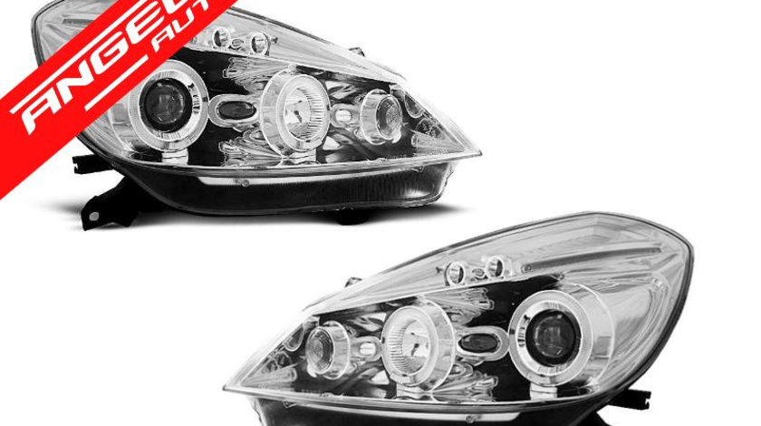 Faruri RENAULT CLIO 3 05-09 CHROME ANGEL EYES