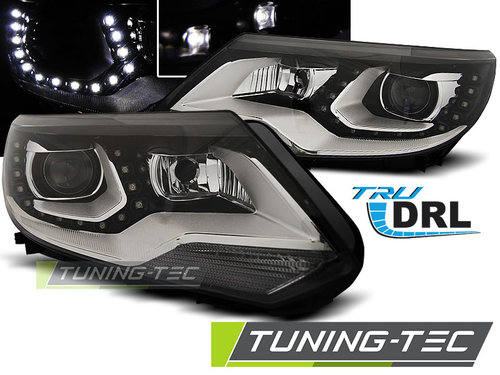 Faruri TRUE DRL BLACK compatibila VW TIGUAN 2011 - 12.2015