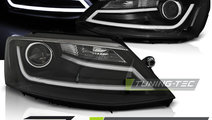 Faruri TUBE LIGHT BLACK compatibila VW JETTA VI 1....