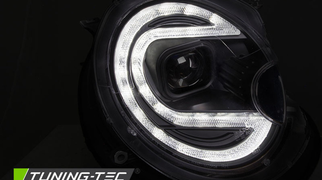 Faruri TUBE LIGHT BLACK LED compatibila BMW MINI (COOPER) 06-14