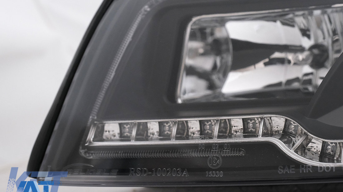 Faruri Tube Light compatibil cu Audi A4 B6 (2000-2004) Negru