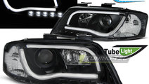 Faruri TUBE LIGHT DRL BLACK compatibila AUDI A6 06...