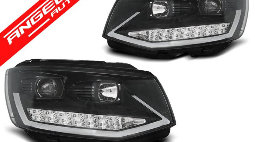 Faruri TUBE LIGHT DRL VW T6 2015-2019 Black Semnal LED