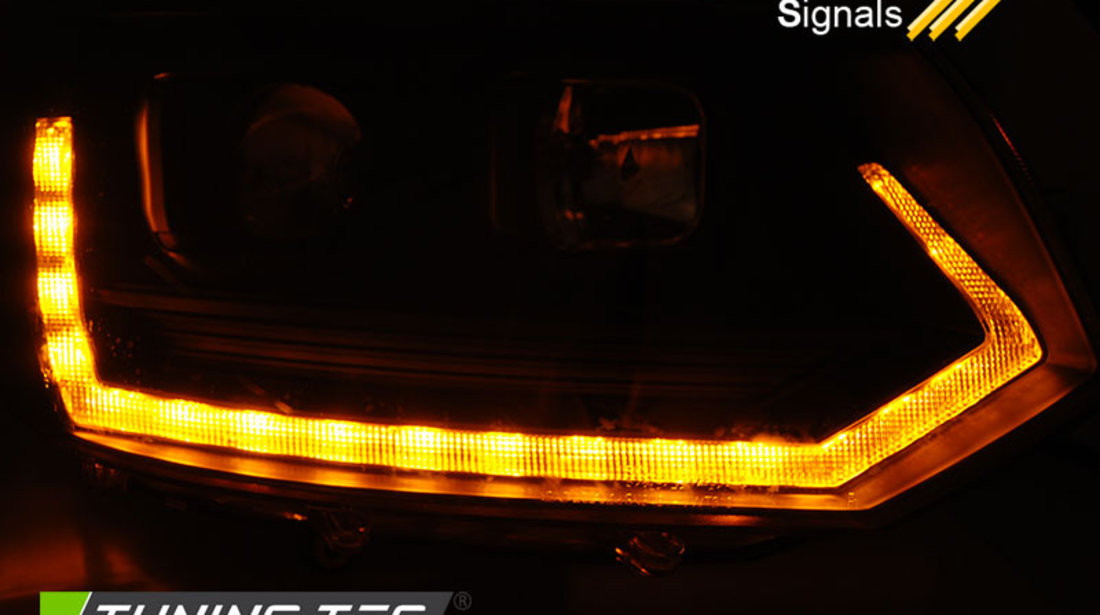 Faruri TUBE LIGHT T6 LOOK BLACK compatibila VW T5 2010-2015