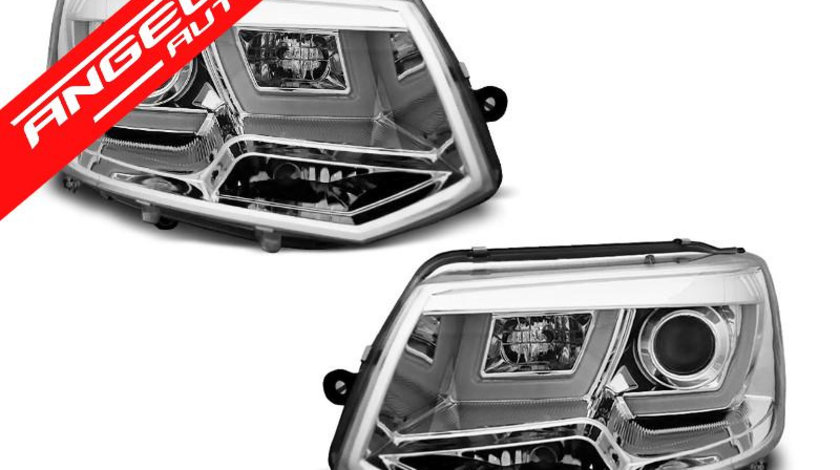 Faruri U-LED LIGHT CHROME potrivite pentru VW T5 2010-2015