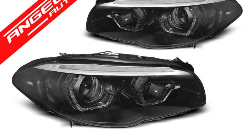 Faruri XENON Faruri AFS ANGEL EYES LED DRL Negru SEQ potrivite pentru BMW F10/F11 10-13