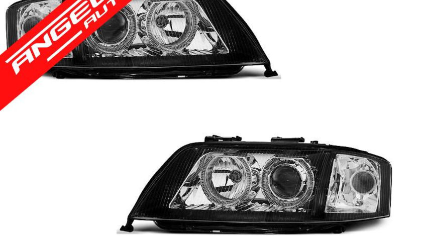 Faruri XENON Faruri ANGEL EYES Negru potrivite pentru AUDI A6 06.01-05.04