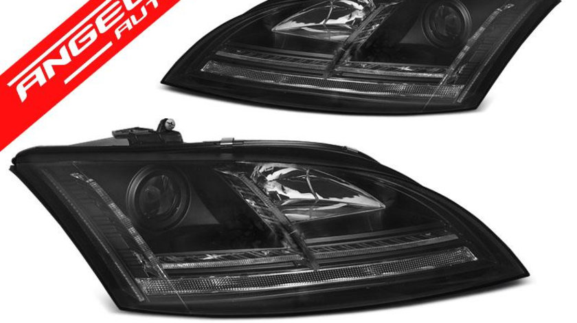 Faruri XENON Faruri LED DRL Negru SEQ potrivite pentru AUDI TT 06-10 8J