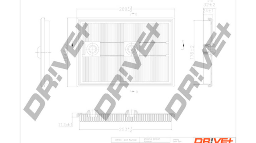 Filtru aer (DP1110100190 DRIVE) AUDI,CUPRA,SEAT,SKODA,VW