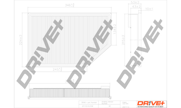 Filtru aer (DP1110100194 DRIVE) VOLVO