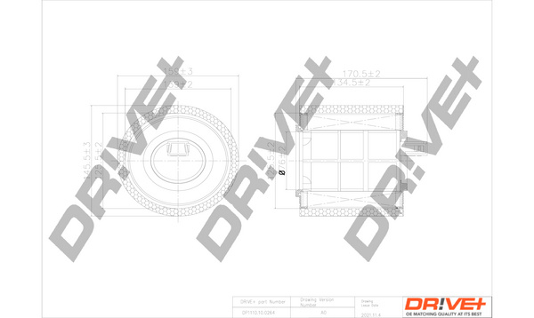 Filtru aer (DP1110100264 DRIVE) OPEL,VAUXHALL