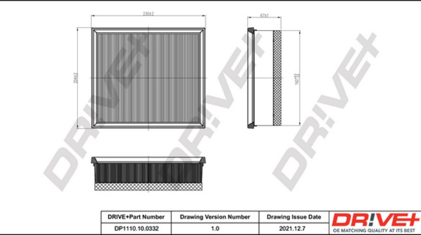 Filtru aer (DP1110100332 DRIVE) BMW