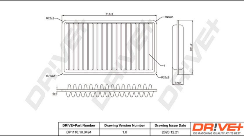 Filtru aer (DP1110100494 DRIVE) MAZDA