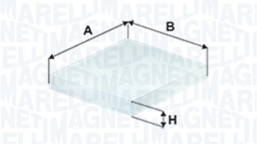 Filtru, aer habitaclu (350203063450 MAGNETI MARELLI) AUDI,LAMBORGHINI,MERCEDES-BENZ,PORSCHE,PUCH,SEAT,SKODA,VW