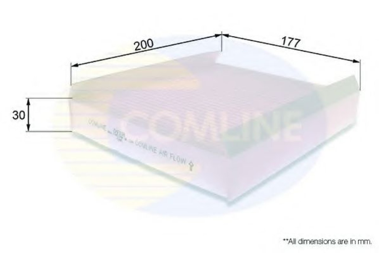 Filtru, aer habitaclu CITROEN NEMO combi (2009 - 2016) COMLINE EKF198 piesa NOUA