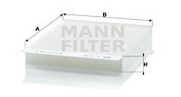 Filtru, aer habitaclu (CU2143 MANN-FILTER) CHEVROLET,OPEL,VAUXHALL