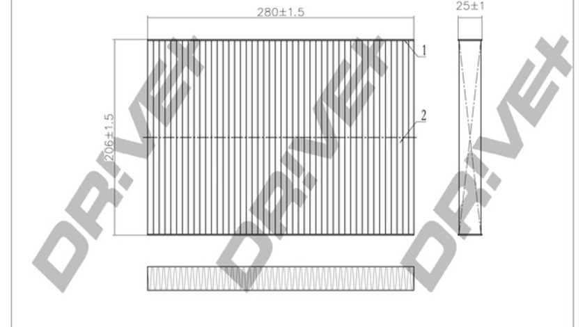 Filtru, aer habitaclu (DP1110120002 DRIVE) AUDI,SEAT,SKODA,VW