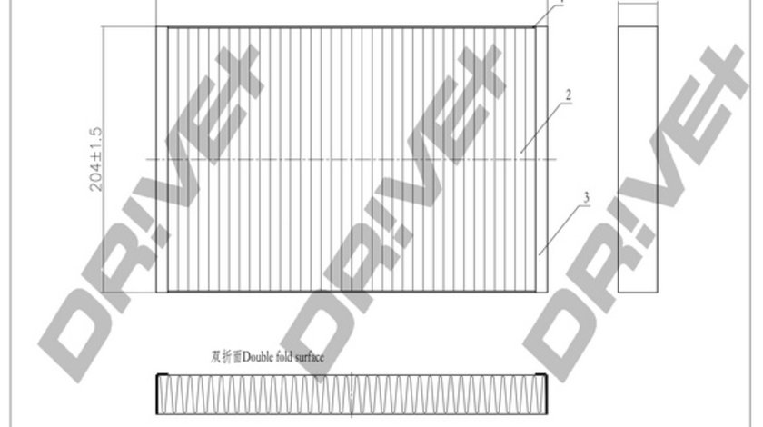 Filtru, aer habitaclu (DP1110120020 DRIVE) AUDI,SEAT