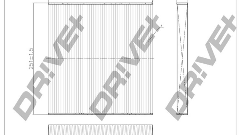 Filtru, aer habitaclu (DP1110120054 DRIVE) Citroen,FIAT,OPEL,PEUGEOT