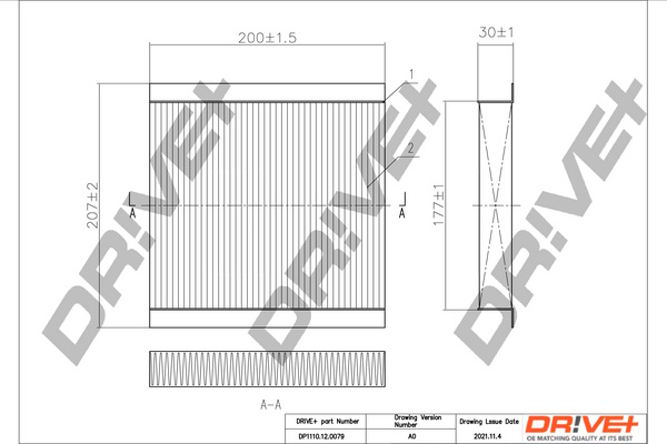 Filtru, aer habitaclu (DP1110120079 DRIVE) Citroen,FIAT,OPEL,PEUGEOT,SUZUKI