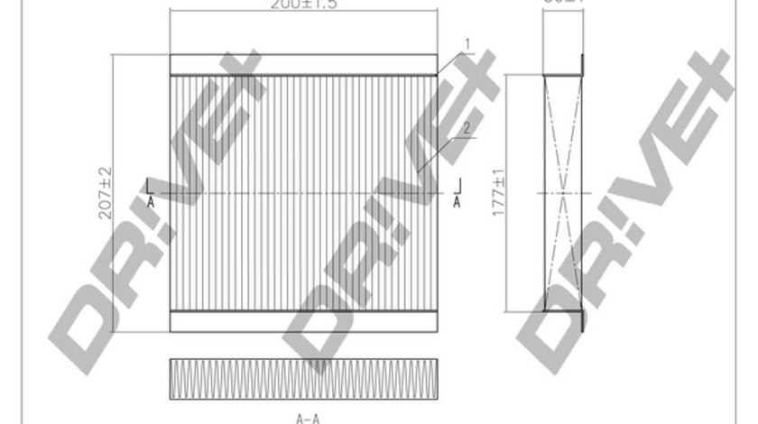 Filtru, aer habitaclu (DP1110120079 DRIVE) Citroen,FIAT,OPEL,PEUGEOT,SUZUKI