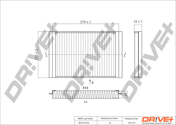 Filtru, aer habitaclu (DP1110120166 DRIVE) JAGUAR,LAND ROVER,VOLVO