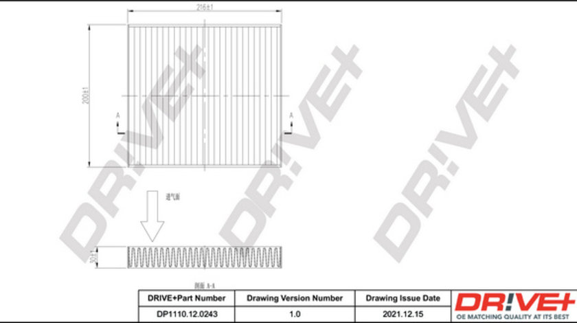 Filtru, aer habitaclu (DP1110120243 DRIVE) Citroen,FIAT,ISUZU,MITSUBISHI,PEUGEOT