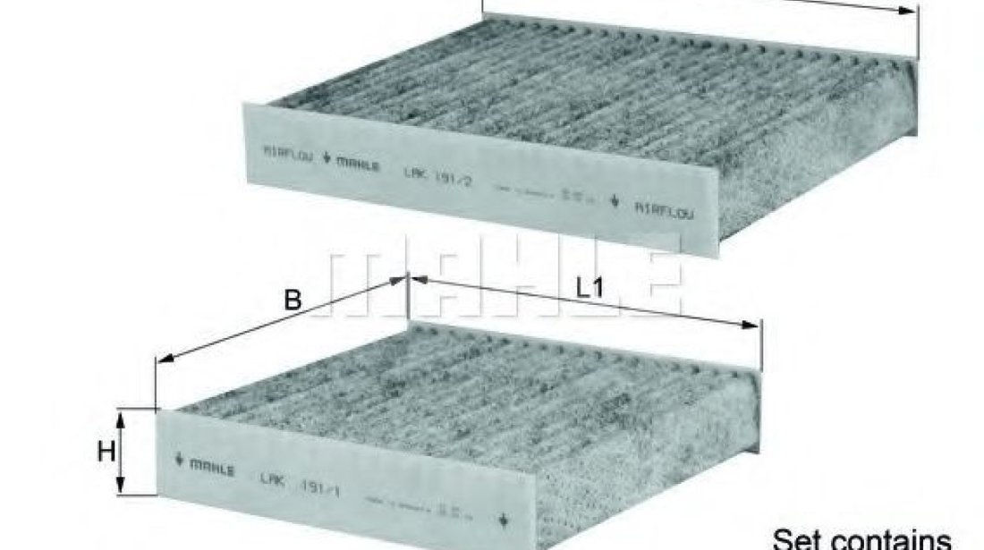Filtru, aer habitaclu PEUGEOT 207 (WA, WC) (2006 - 2016) MAHLE ORIGINAL LAK 191/S piesa NOUA