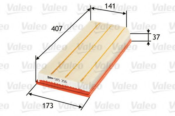 Filtru aer VW GOLF V (1K1) (2003 - 2009) VALEO 585356 piesa NOUA