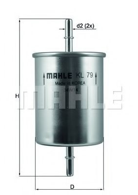 Filtru combustibil AUDI A3 (8L1) (1996 - 2003) MAHLE ORIGINAL KL 79 piesa NOUA